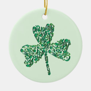 Shamrock Musik noter Ornament