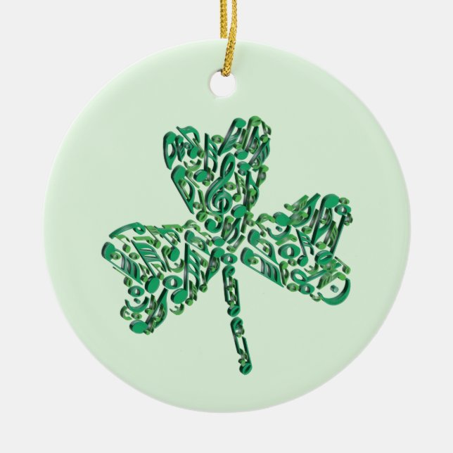 Shamrock Musik noter Ornament (Framsidan)