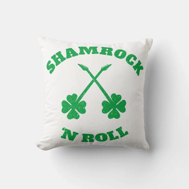 Shamrock 'n Roll Grunge Kudde (Framsida)