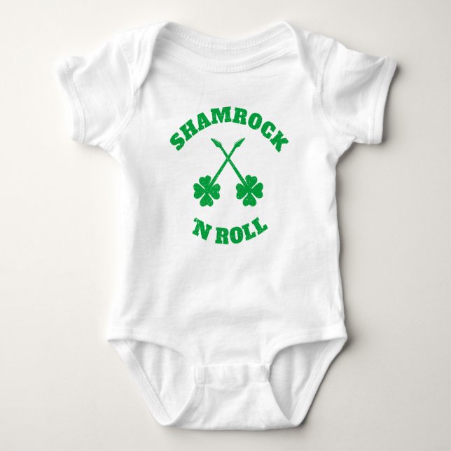 Shamrock 'n Roll Grunge T-shirt (Framsida)