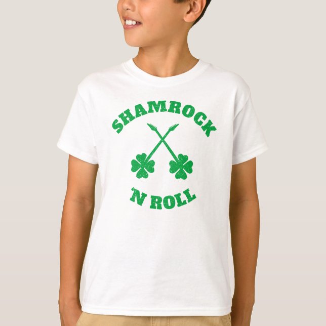 Shamrock 'n Roll Grunge Tee (Framsida)