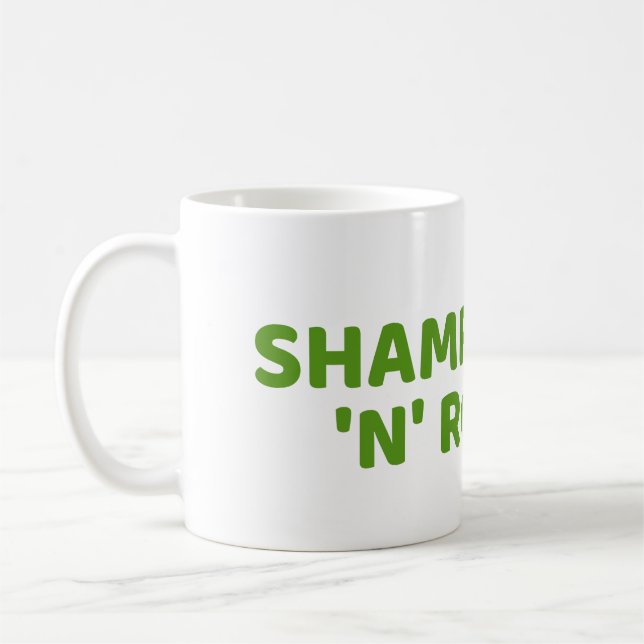 Shamrock n Roll St. Patricks dag Kaffemugg (Vänster)