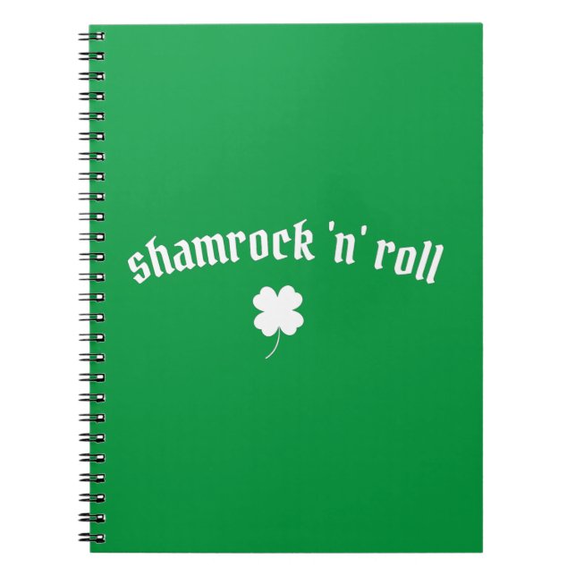 Shamrock n roll St patrick's day Anteckningsbok (Framsidan)