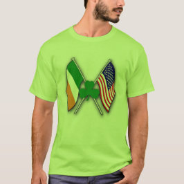 Shamrock 'n USA & IRISH Flaggor Tee Shirt