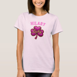 Shamrock Namn Fram- och Baksida St Patrick's Day ☘ T Shirt