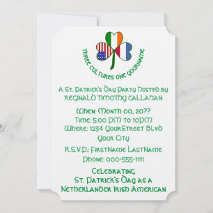 Shamrock Nederländerna Irland USA Anpassa text Inbjudningar
