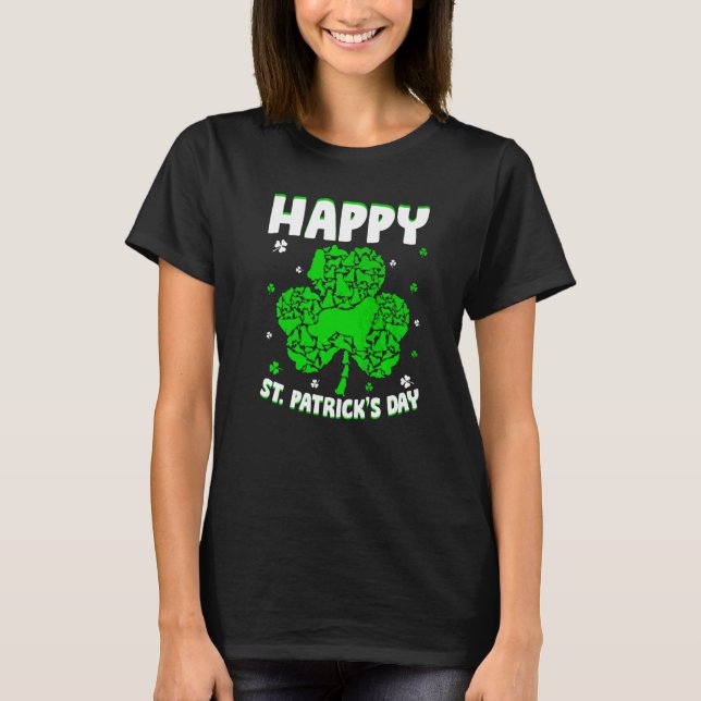Shamrock Newfoundland Hund St Patrick S Day Irish  T Shirt (Framsida)