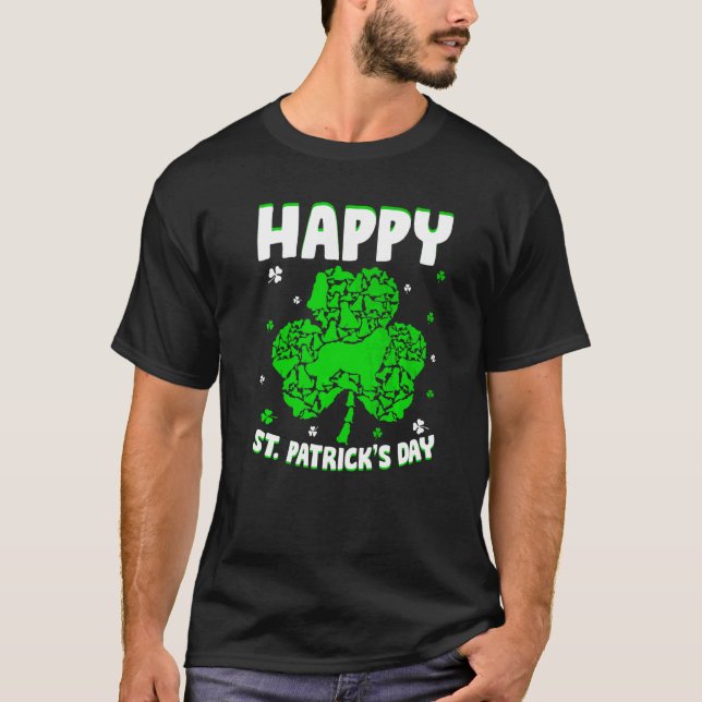 Shamrock Newfoundland Hund St Patrick S Day Irish  T Shirt (Framsida)