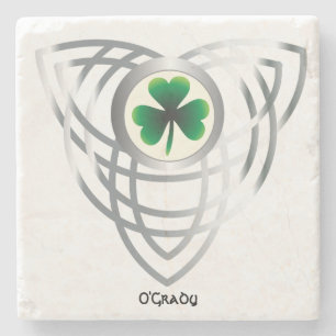 Shamrock och Celtic fnurra Underlägg Sten