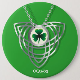 Shamrock och Celtic Knot Knapp