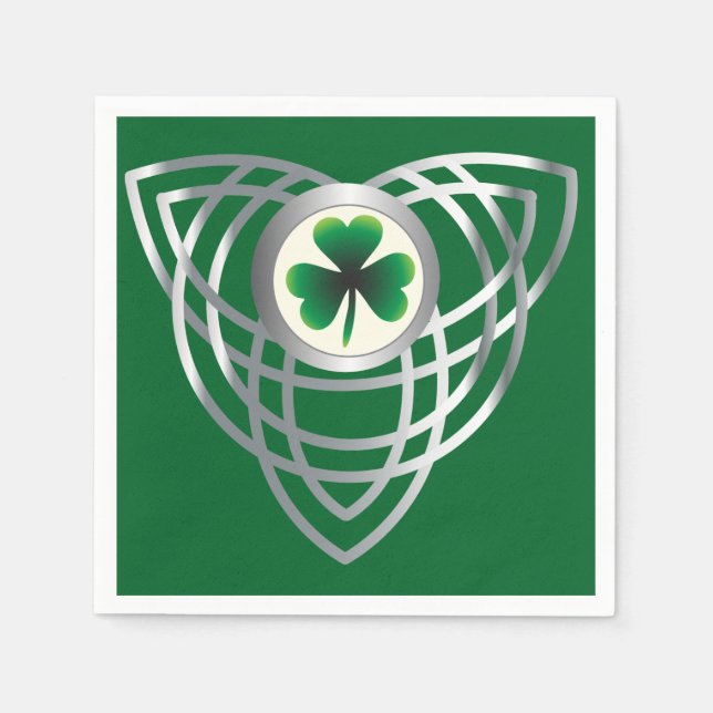Shamrock och Celtic knot Pappersservett (Framsidan)