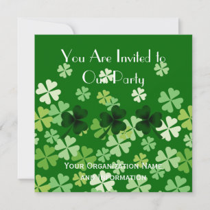 Shamrock och Fyra Löv Klöver Inbjudningar