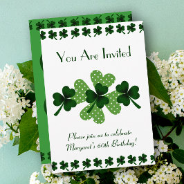Shamrock och Fyrklöver Inbjudningar