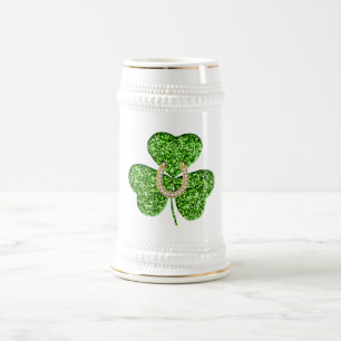 Shamrock och Horseshoe Stein Mugg