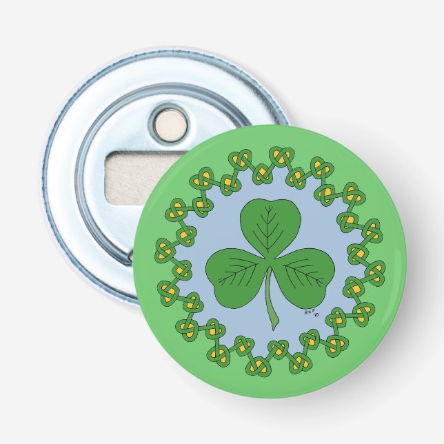 Shamrock och Knotwork Flasköppnare (Framsidan)