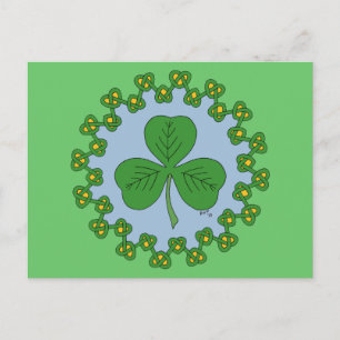 Shamrock och Knotwork Vykort
