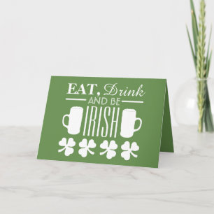 Shamrock och Öl Kort