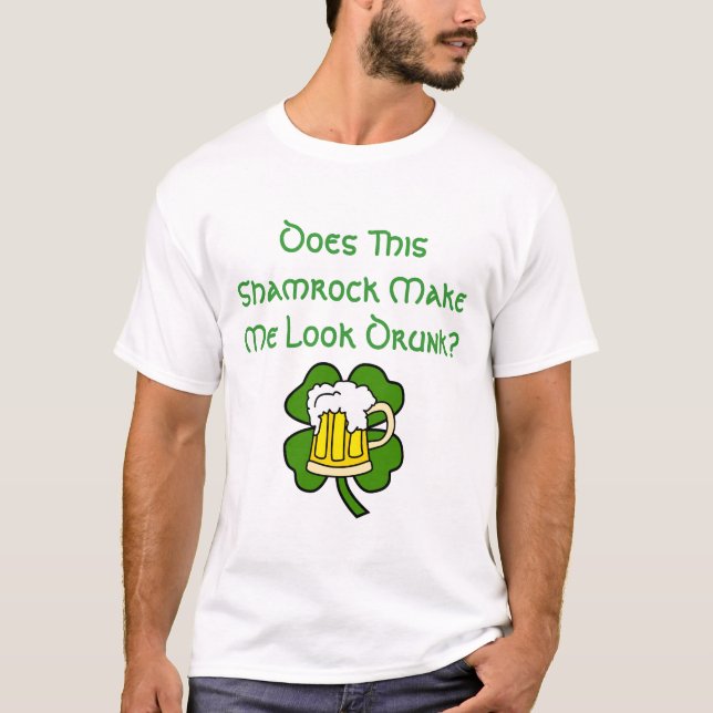 Shamrock- & ölskjorta t shirt (Framsida)