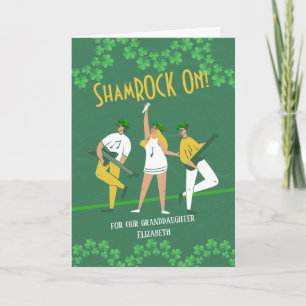 Shamrock on for Granddotter St. Patrick's Band Kort