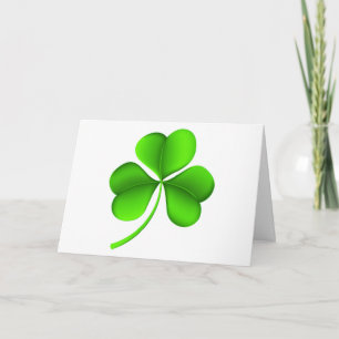 Shamrock on White Gcent Kort