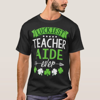 Shamrock One Lucky Teacher Aide St T Shirt