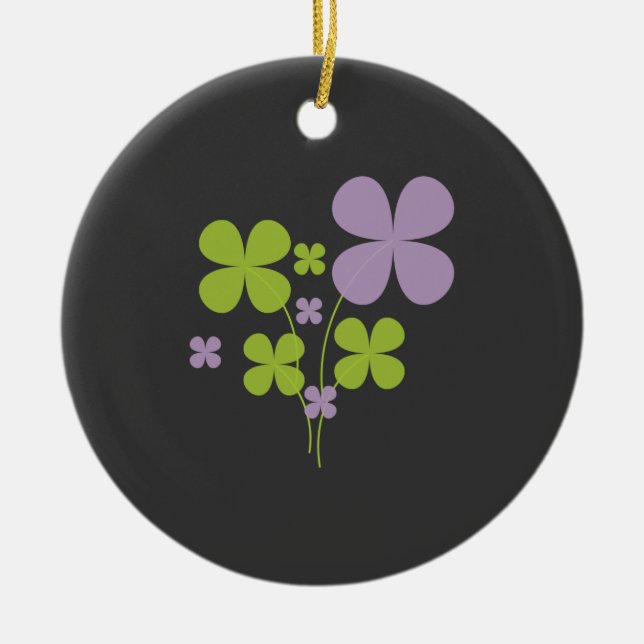 Shamrock-ornament Julgransprydnad Keramik (Framsidan)