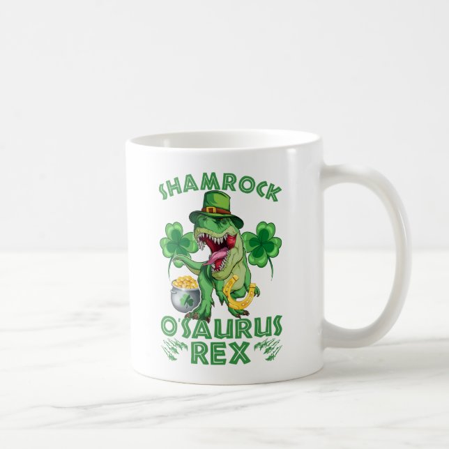 Shamrock O'saurus Rex | Patrick-dagen Kaffemugg (Höger)
