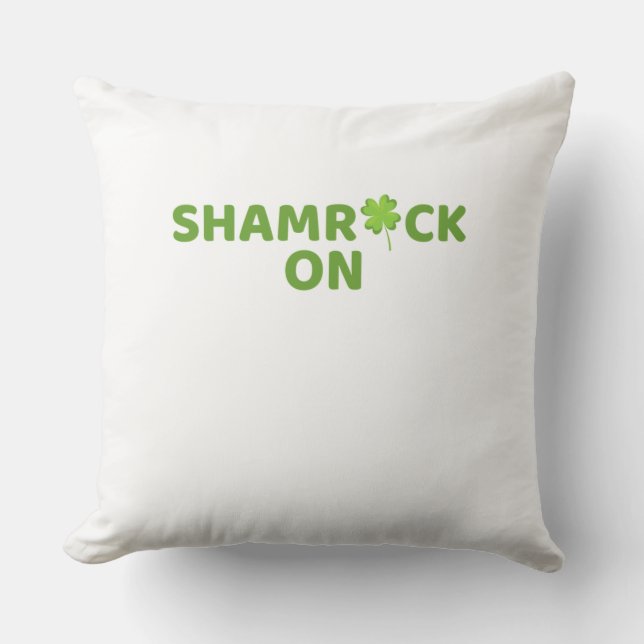 Shamrock på st patrick's day klöver kudde (Framsida)