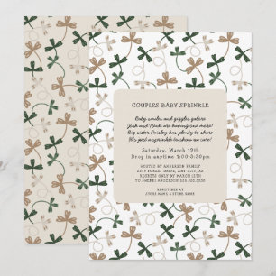 Shamrock Par Drop in Baby Sprinkle Inbjudningar