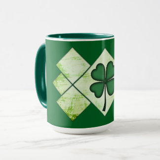 Shamrock Pattern St Patrick’s Day Shirt – caneca Mugg