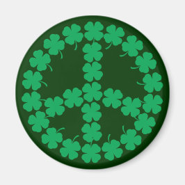 Shamrock Peace Symbol Magnet