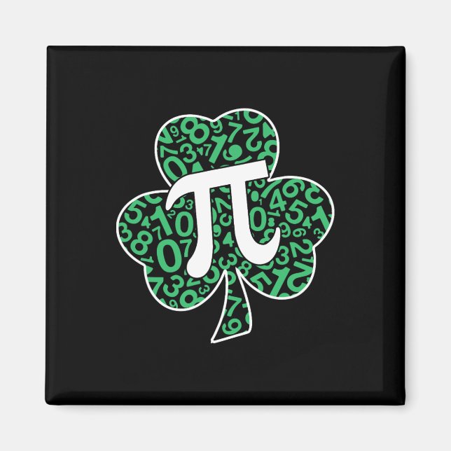 Shamrock pi Day Cute St. Patrick's Day och Math Lo Magnet (Framsidan)