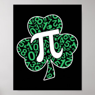 Shamrock pi Day Cute St. Patrick's Day och Math Lo Poster