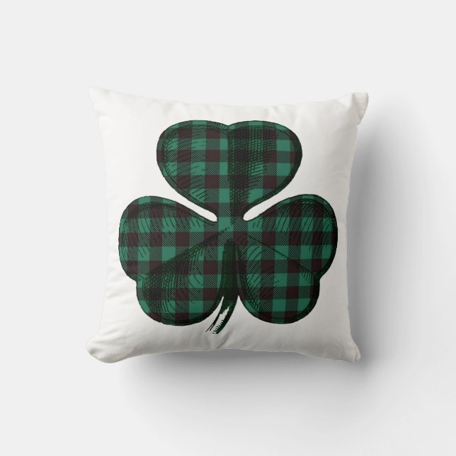 Shamrock Pillow - St patricks day Kudde (Framsida)