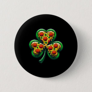 Shamrock Pizza St Patricks Day Irländsk Snabbmatäl Knapp