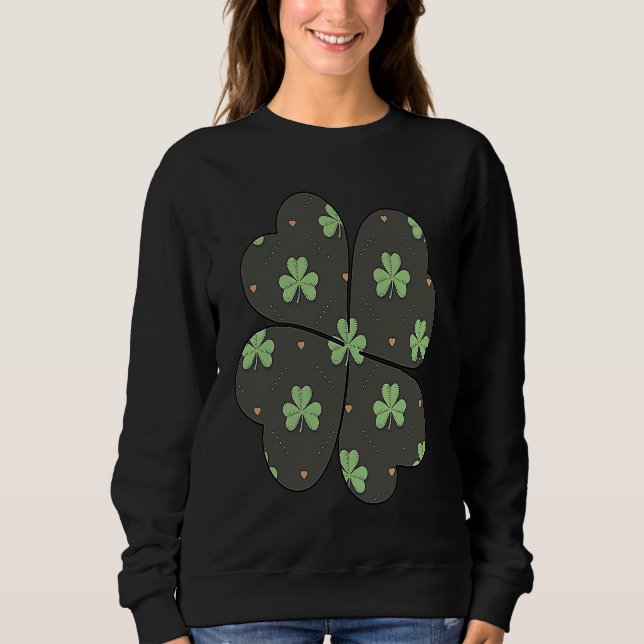 Shamrock plaid Pattern c Patrick's Day matching co T Shirt (Framsida)