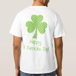 Shamrock Polka dots St. Patricks Day tillbaka i br T Shirt