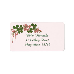 Shamrock Posy Adressetikett