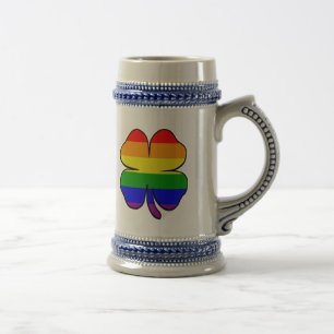 Shamrock Rainbow Flagga Gay and Lesbisk Pride Sejdel