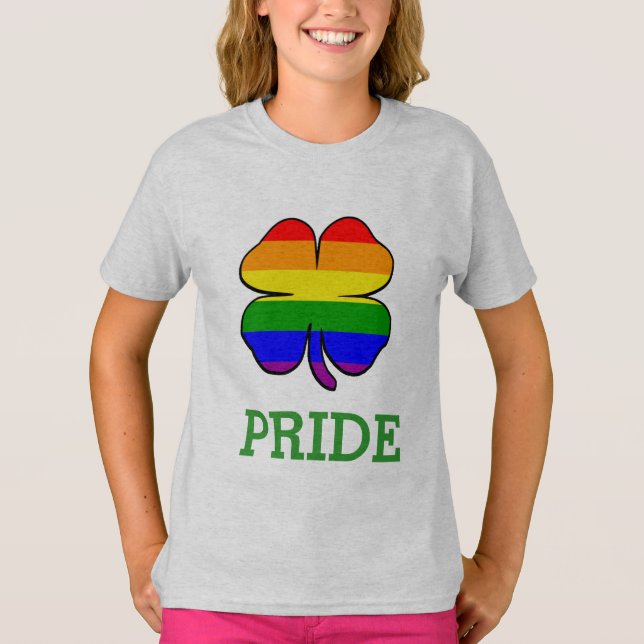 Shamrock Rainbow flagga Gay pride T-shirt (Framsida)