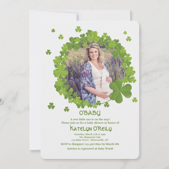 Shamrock Ram fotoinbjudan Inbjudningar (Framsida)