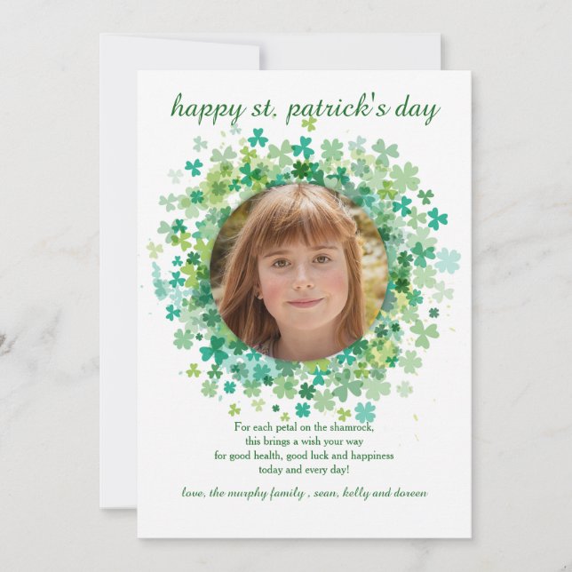 Shamrock Ram St. Patrick's Day Card Kort (Framsida)