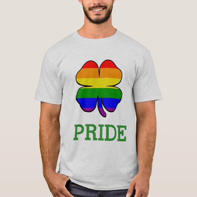 Shamrock regnbågsflagga Gay Pride T-shirt (Framsida)
