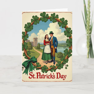 Shamrock-rep St. Patricks Day-kort Kort