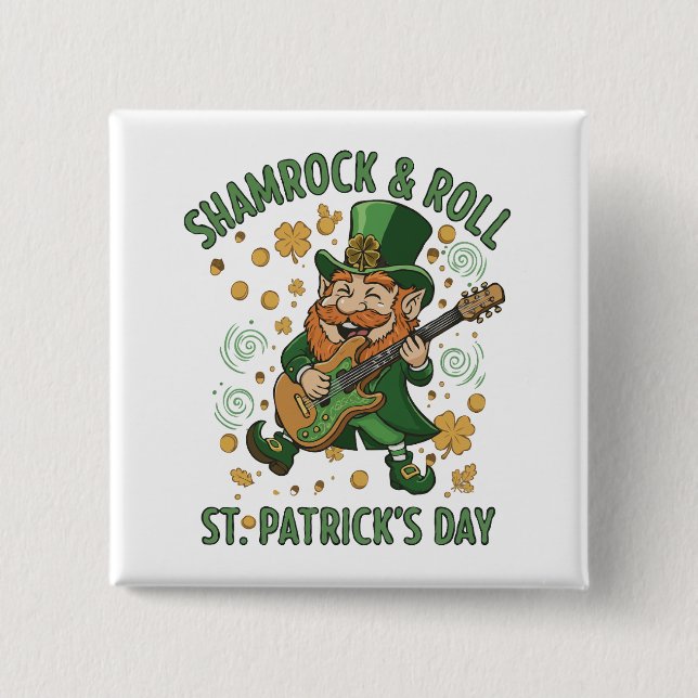Shamrock & Roll Tomte | Roligt St. Patrick's Knapp (Framsida)