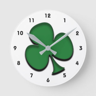Shamrock Rund Klocka