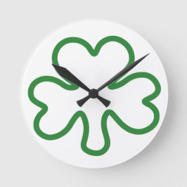Shamrock Rund Klocka