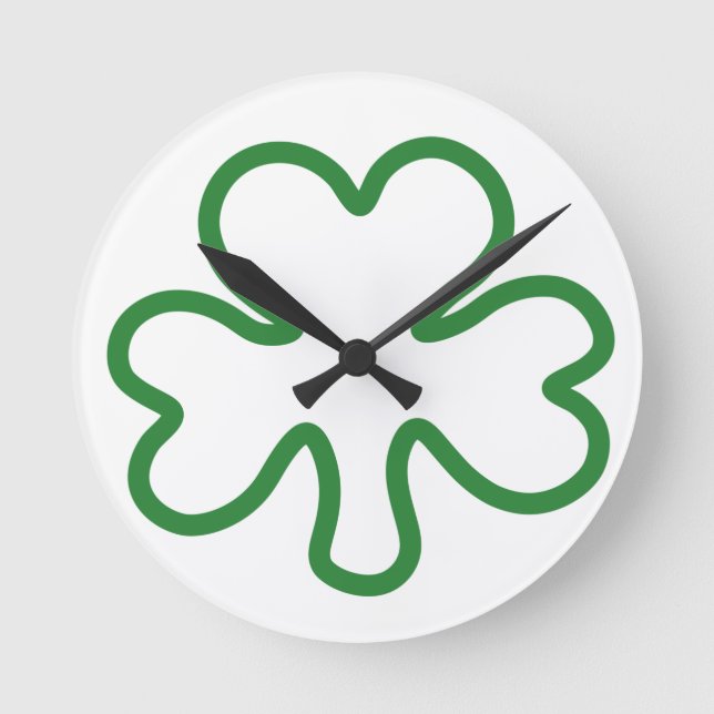 Shamrock Rund Klocka (Framsida)
