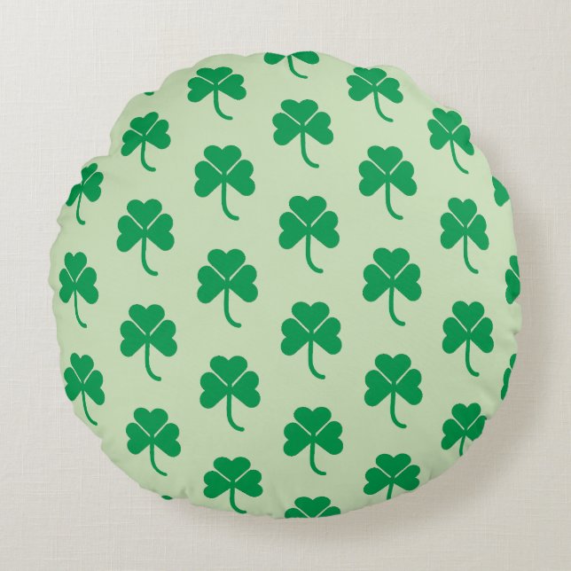 Shamrock Rund Kudde (Framsidan)