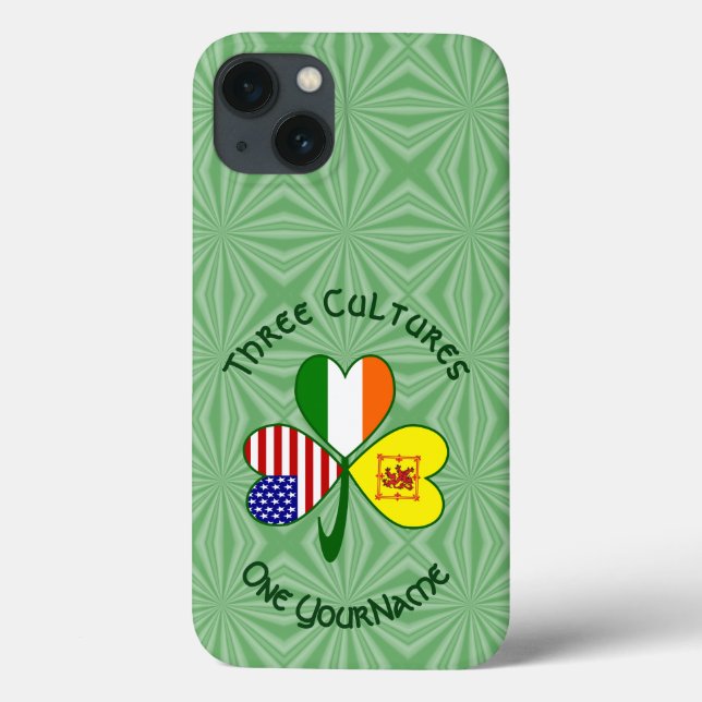 Shamrock Scot Lion Irland USA flaggor Personlig  (Baksida)